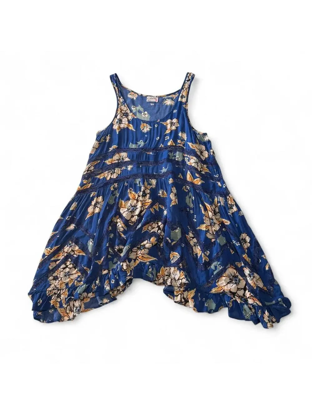 Free People Intimates Flowy Floral Swing Slip Dress 2010s Twee Bohemian Hippie
